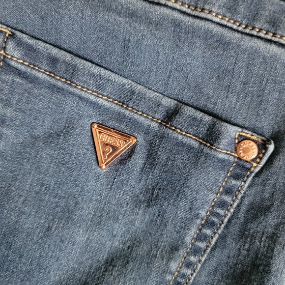 EUC Super High-Waisted Stretch Copper Studded Guess Jeans Size 28 - Picture 14 of 14